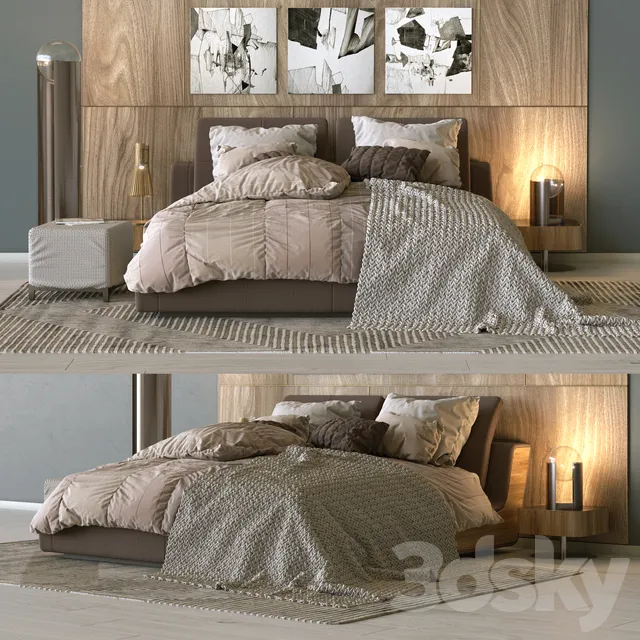 Furniture – Bed 3D Models – Bed Sama Flou