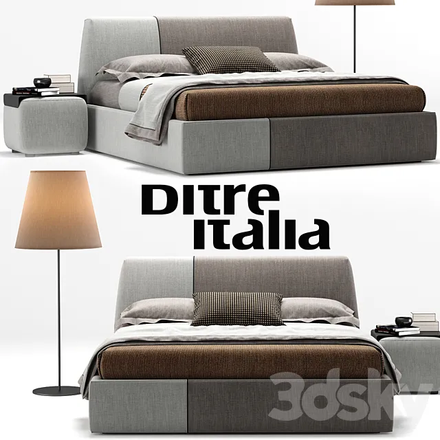 Furniture – Bed 3D Models – Bed Sanders; Ditre Italia