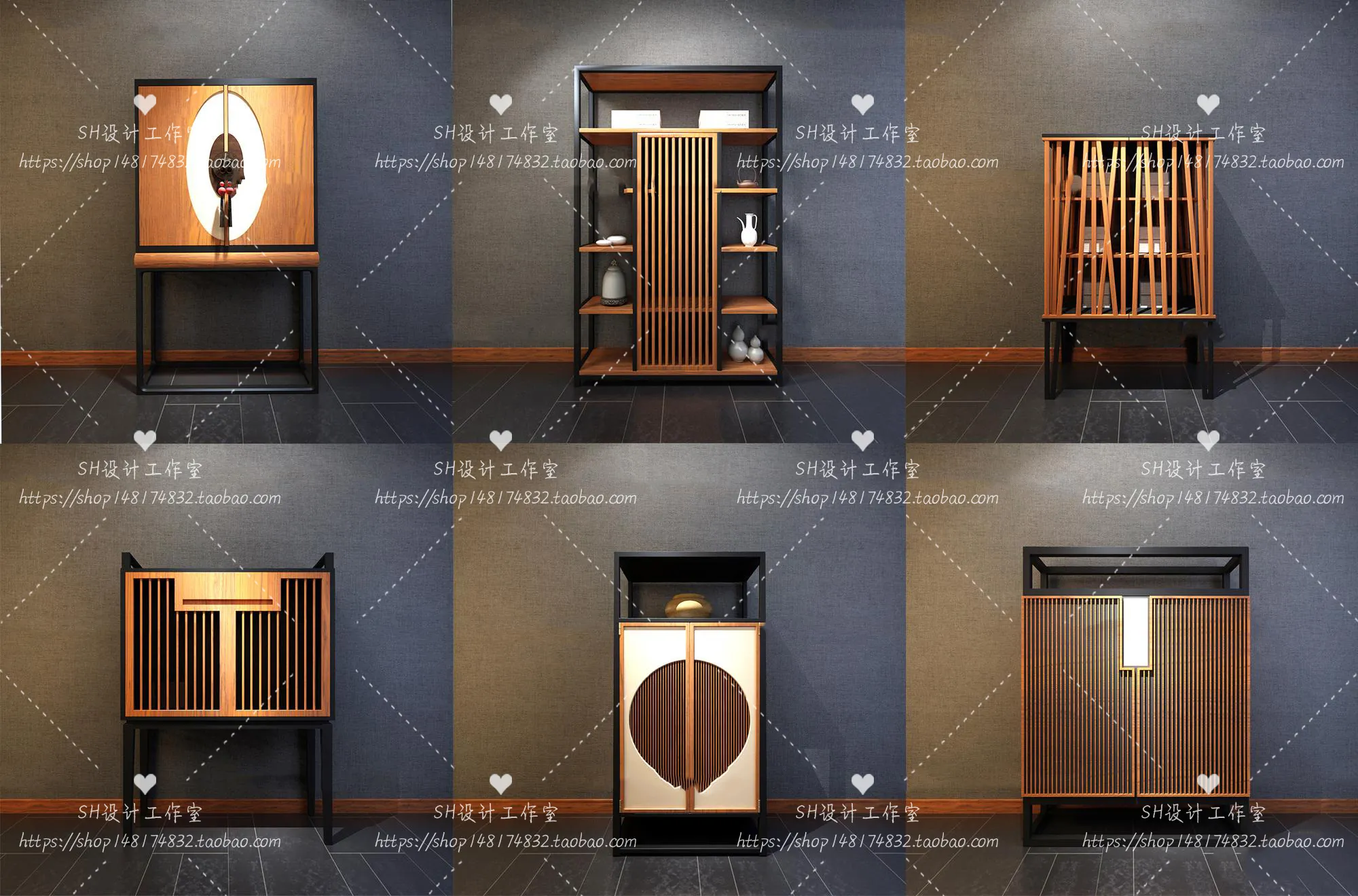 Decorative Cabinets – 3D Models – 0074
