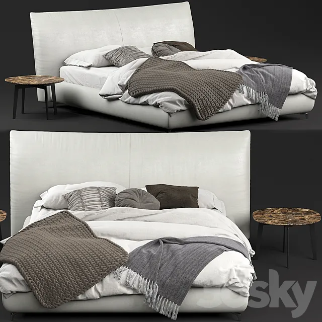 Furniture – Bed 3D Models – Bed Suite Alivar