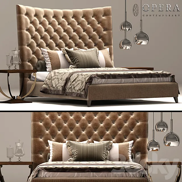 Furniture – Bed 3D Models – Bed Tosca; Opera Contenporary