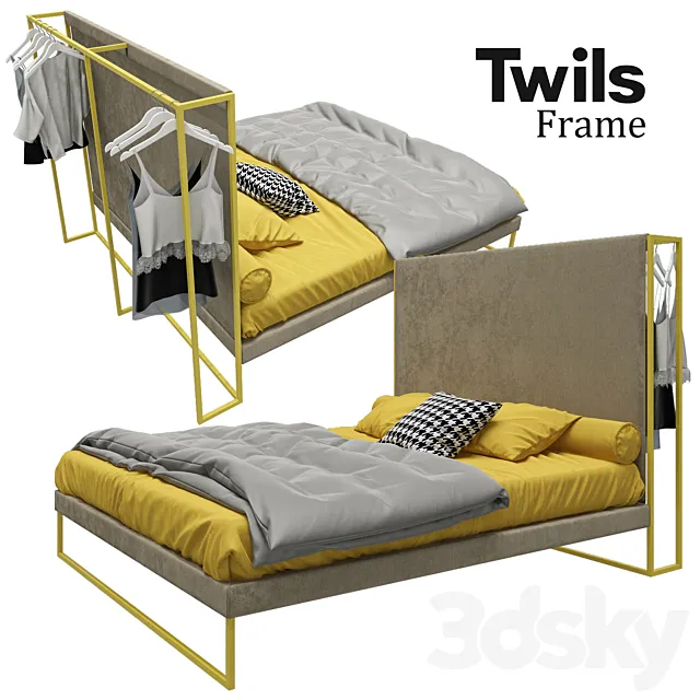 Furniture – Bed 3D Models – Bed Twils Frame