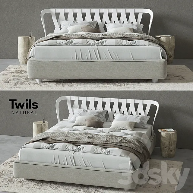 Furniture – Bed 3D Models – Bed Twils NATURAL