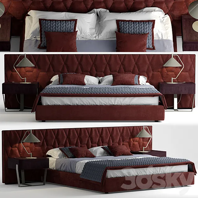 Furniture – Bed 3D Models – Bed ulivi cesar bed