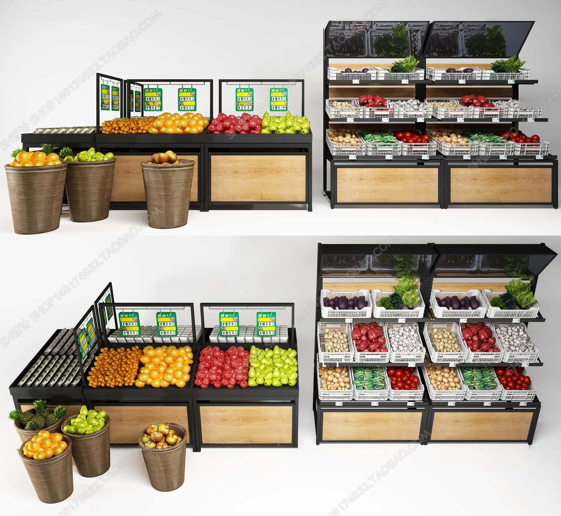 Supermarket Shelf Cabinet – 3D Models – 0005