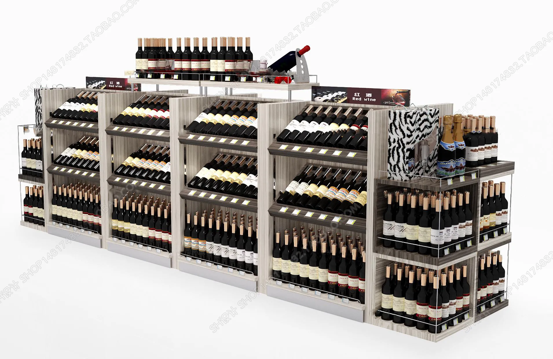 Supermarket Shelf Cabinet – 3D Models – 0015