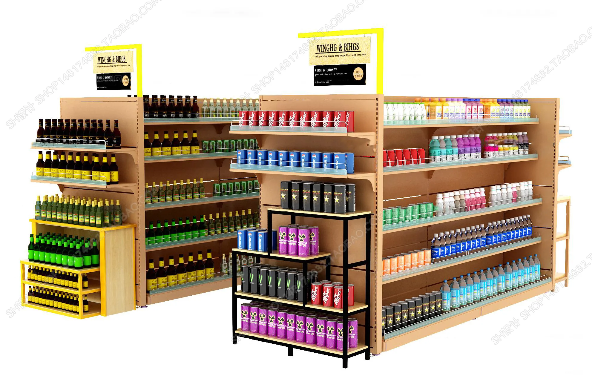 Supermarket Shelf Cabinet – 3D Models – 0016