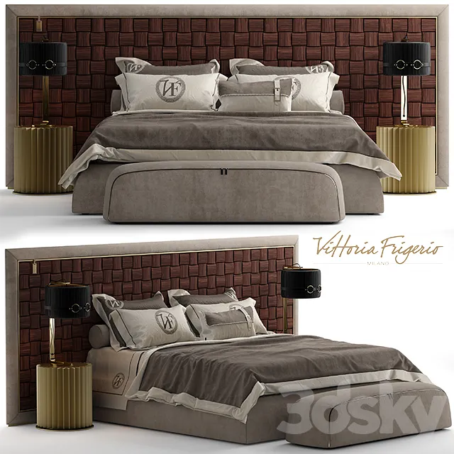 Furniture – Bed 3D Models – Bed vittoria frigerio DURINI