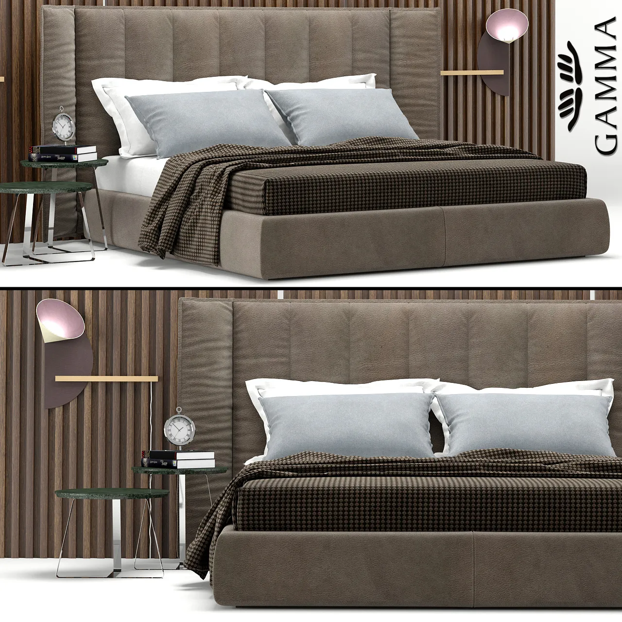Furniture – Bed 3D Models – Bed Wind Night; Gamma Arredamenti