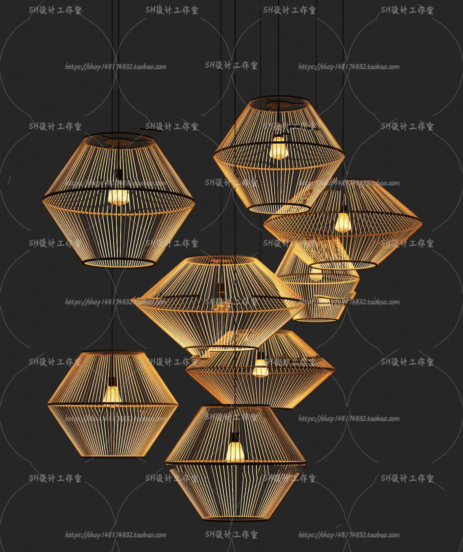 Lights – Chandelier 3D Models – 0072