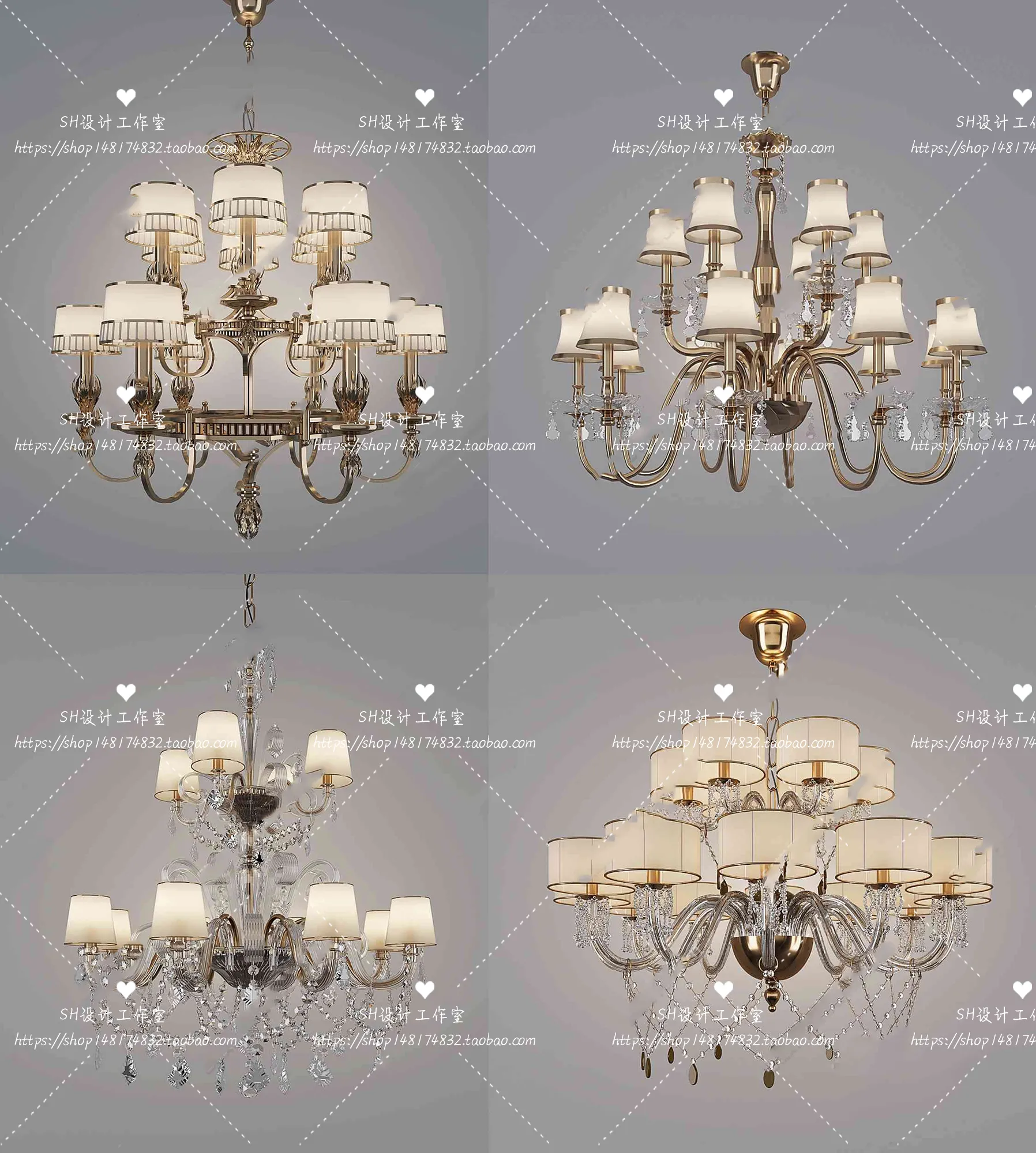 Lights – Chandelier 3D Models – 0082