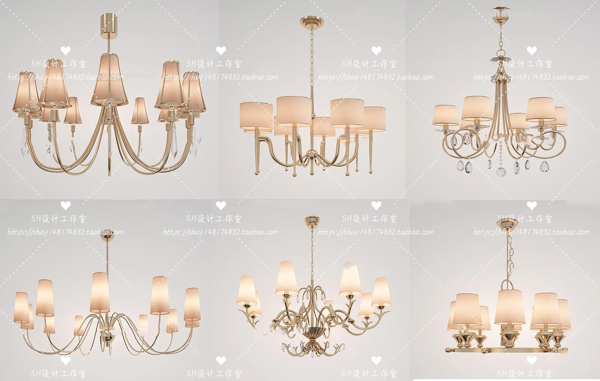 Lights – Chandelier 3D Models – 0088