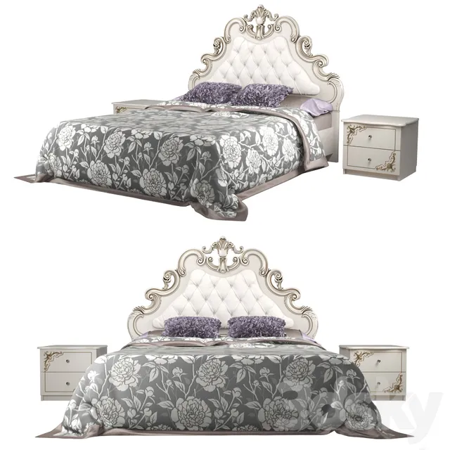 Furniture – Bed 3D Models – Bedroom Rosalie