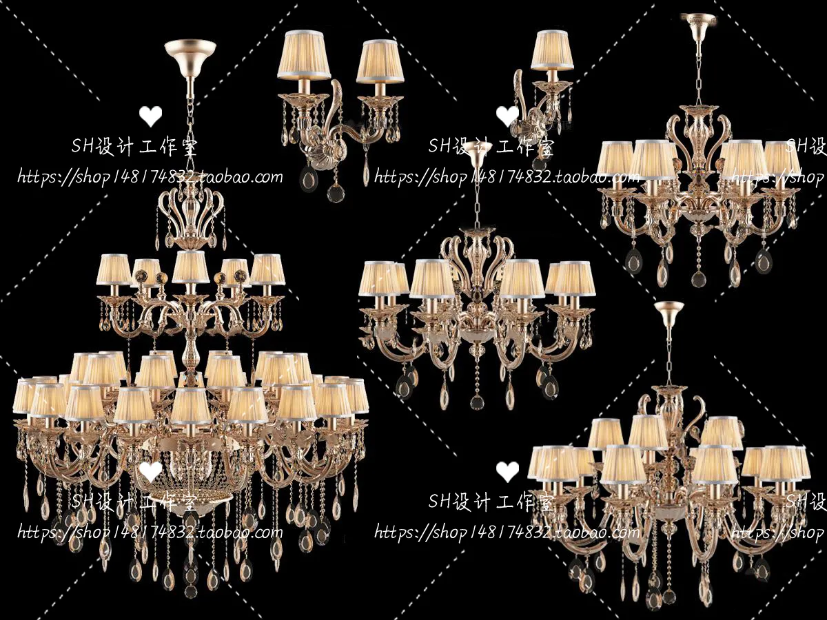 Lights – Chandelier 3D Models – 0097