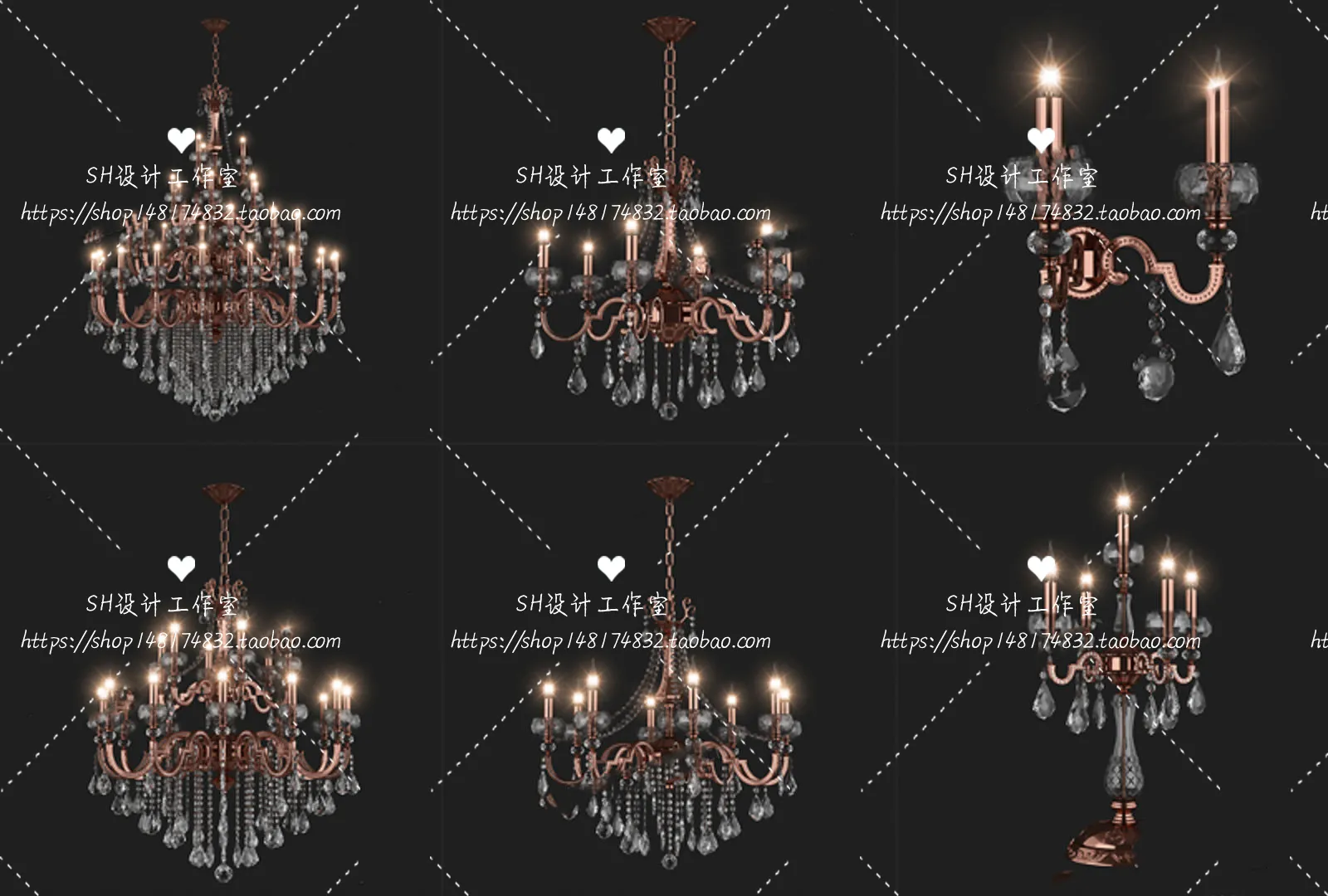 Lights – Chandelier 3D Models – 0099