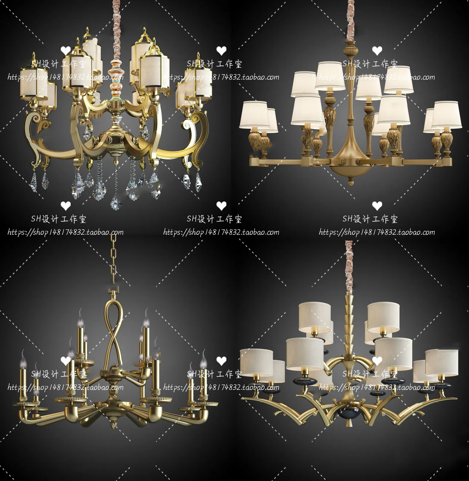Lights – Chandelier 3D Models – 0118