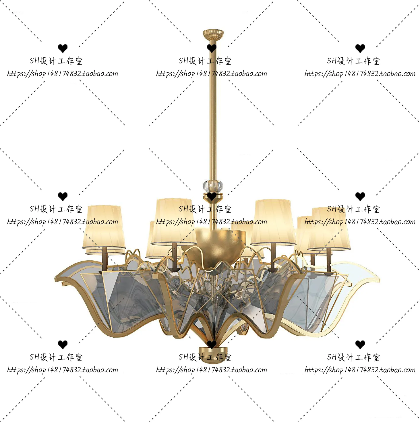 Lights – Chandelier 3D Models – 0124