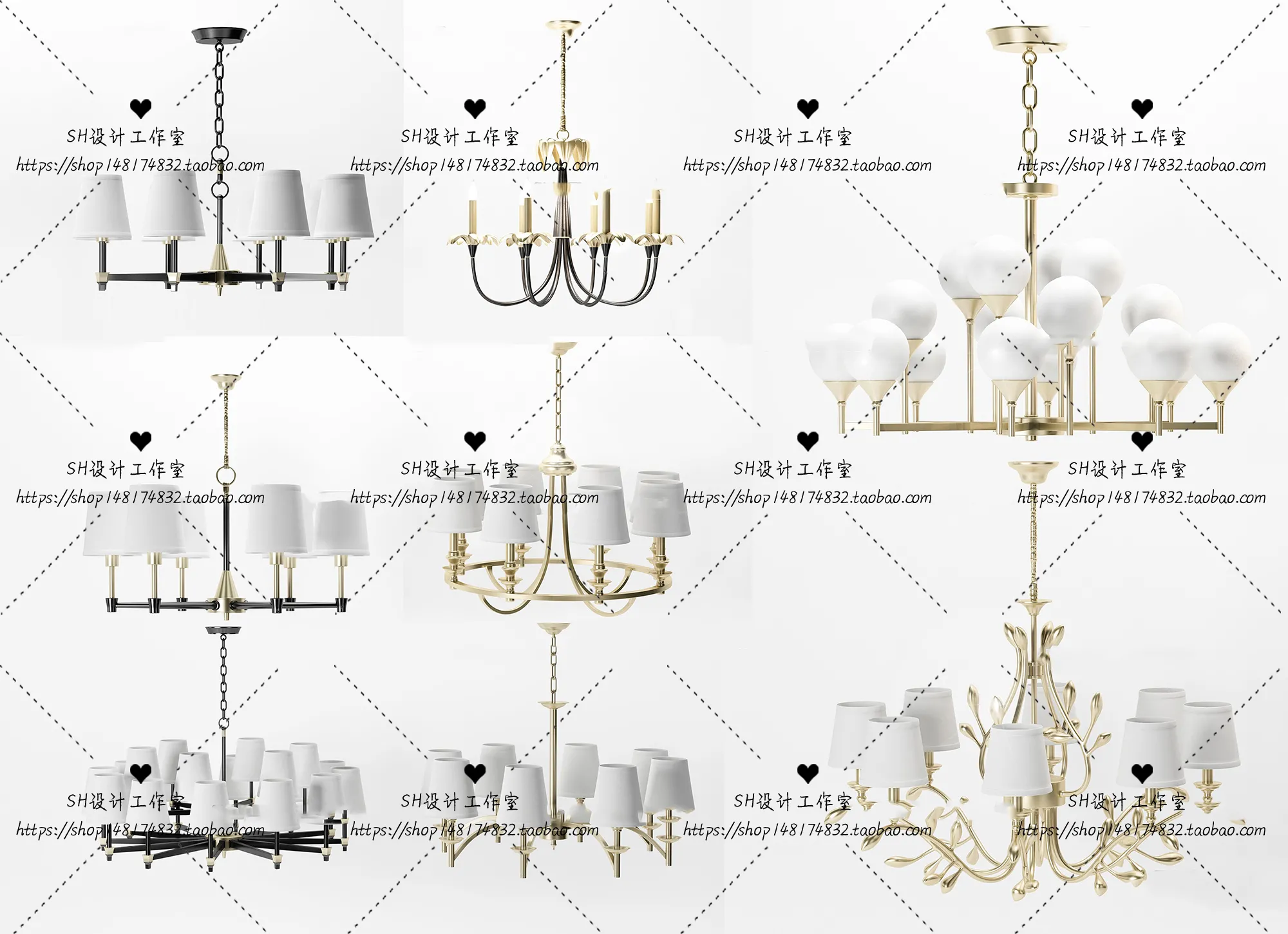 Lights – Chandelier 3D Models – 0127