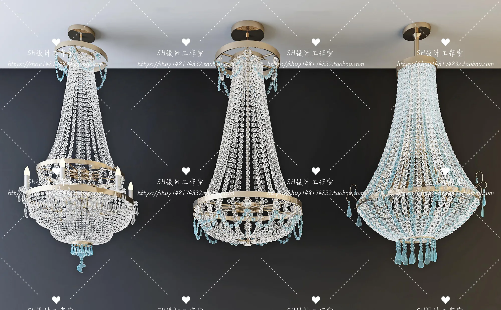 Lights – Chandelier 3D Models – 0134