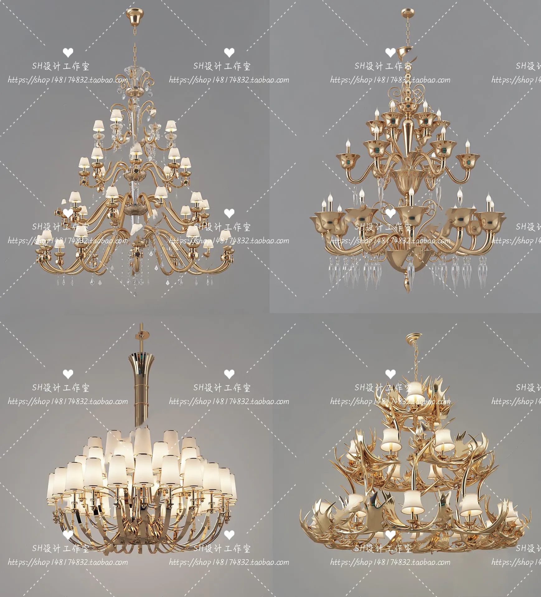 Lights – Chandelier 3D Models – 0155