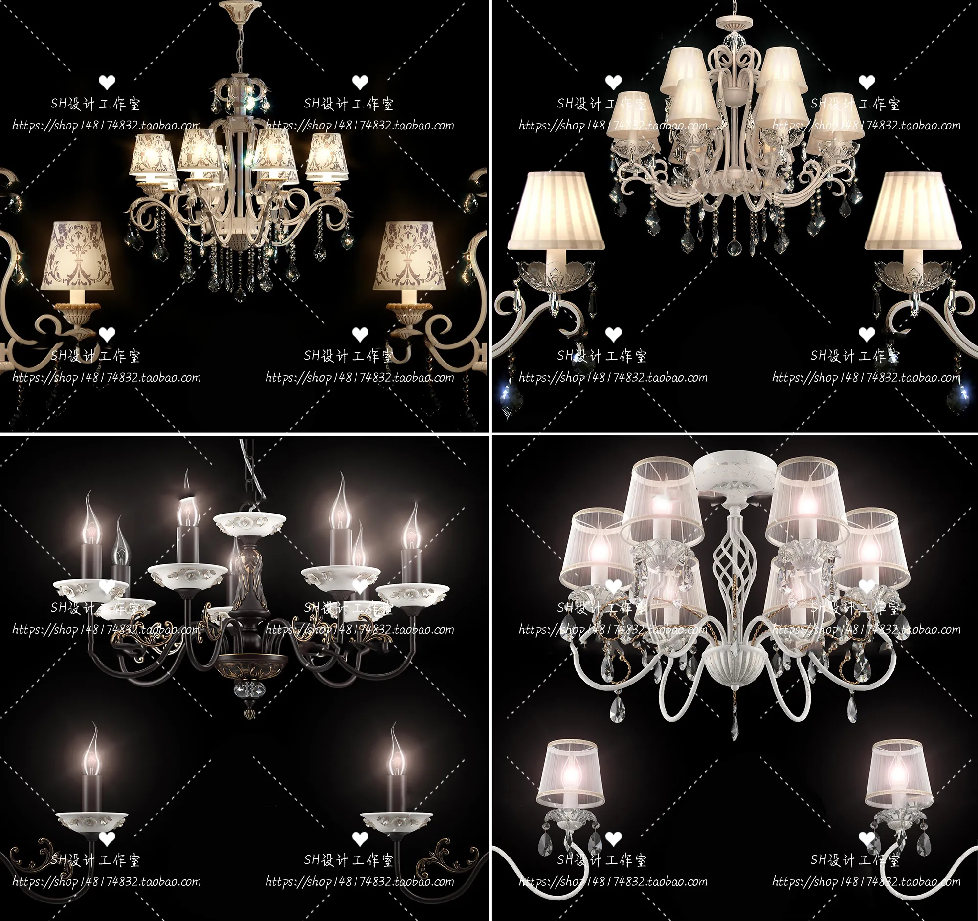 Lights – Chandelier 3D Models – 0158