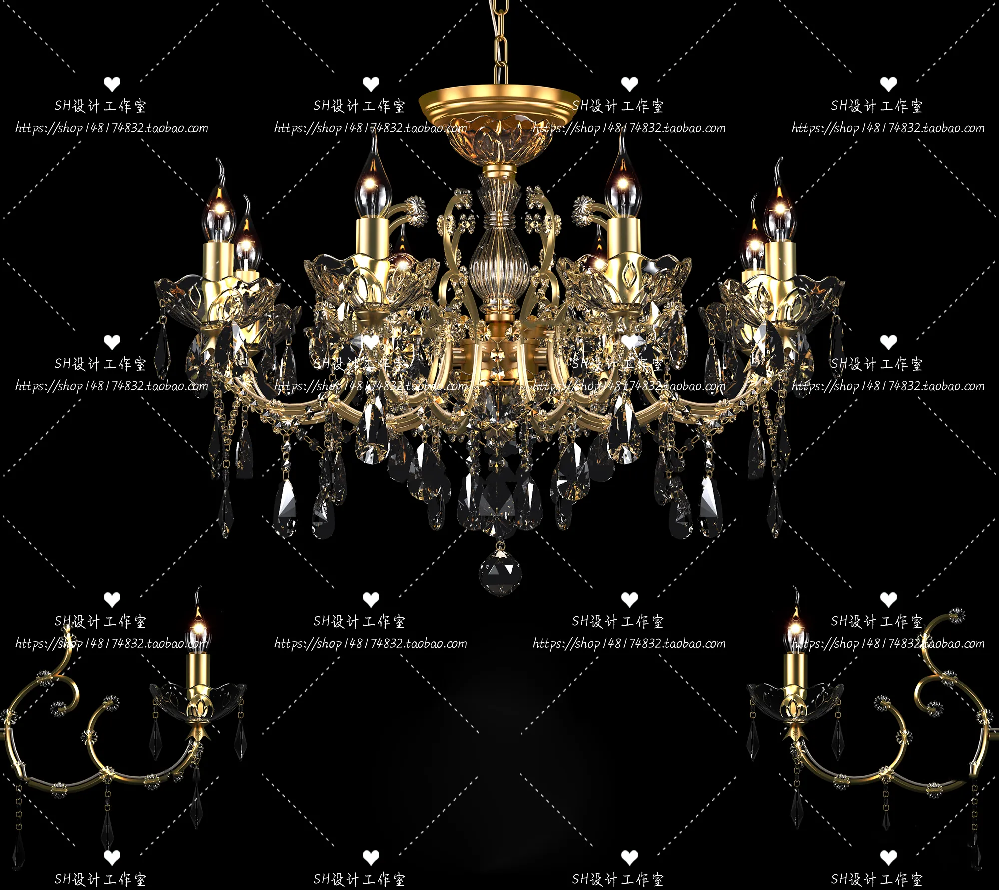 Lights – Chandelier 3D Models – 0159