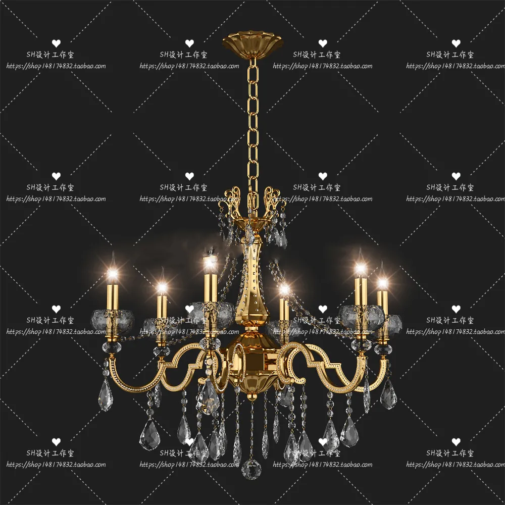 Lights – Chandelier 3D Models – 0162