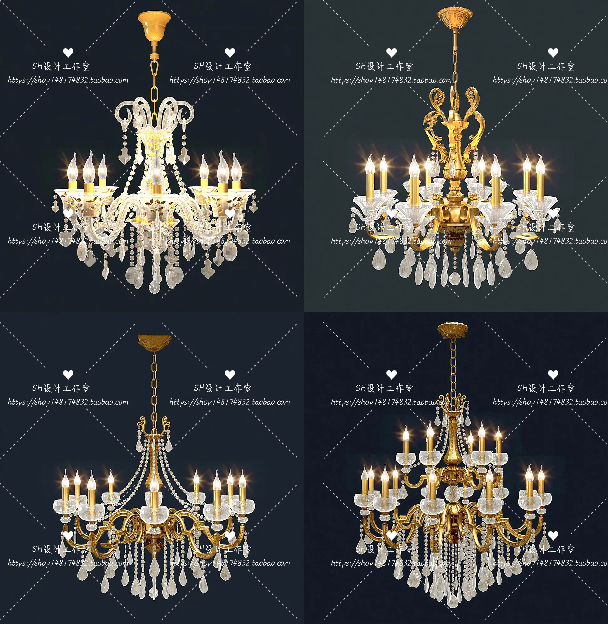 Lights – Chandelier 3D Models – 0168