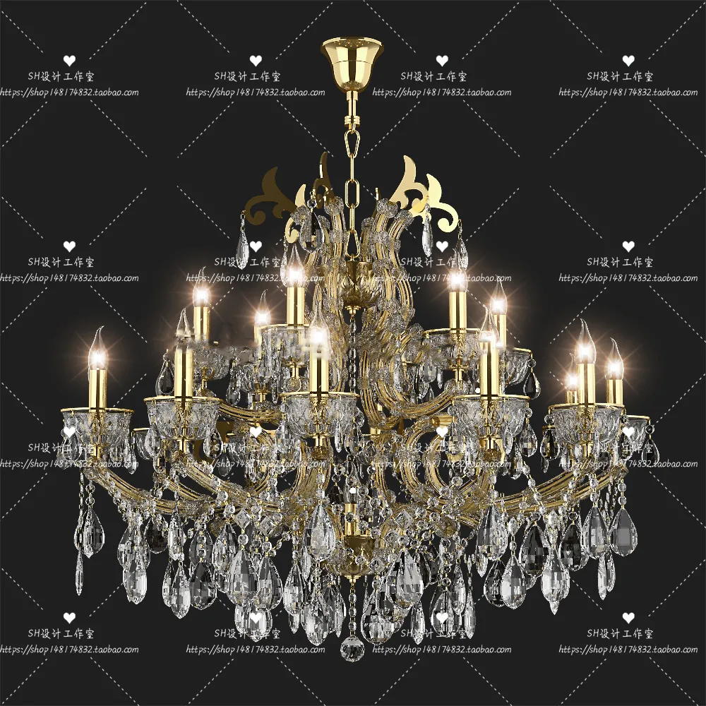 Lights – Chandelier 3D Models – 0172