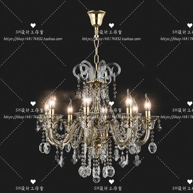 Lights – Chandelier 3D Models – 0175