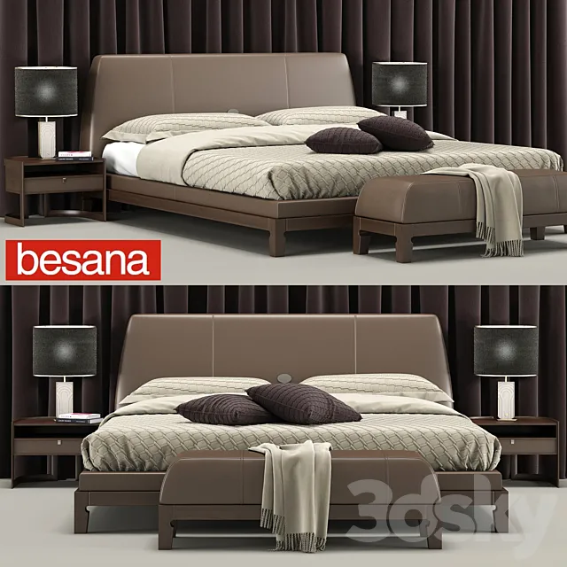 Furniture – Bed 3D Models – Besana Lavinia bed