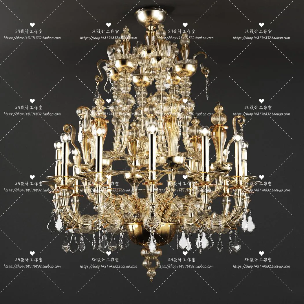 Lights – Chandelier 3D Models – 0176