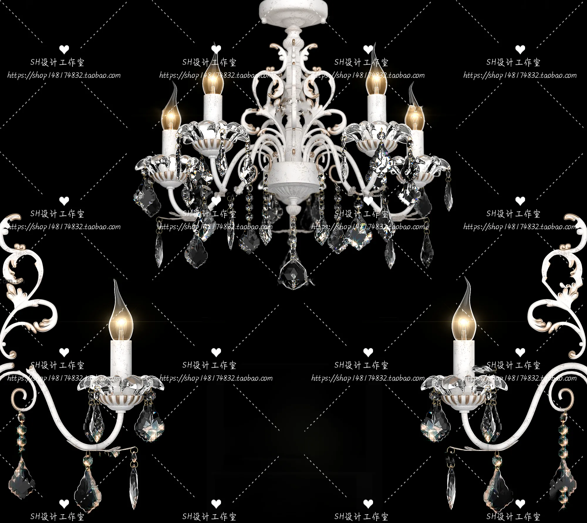 Lights – Chandelier 3D Models – 0192