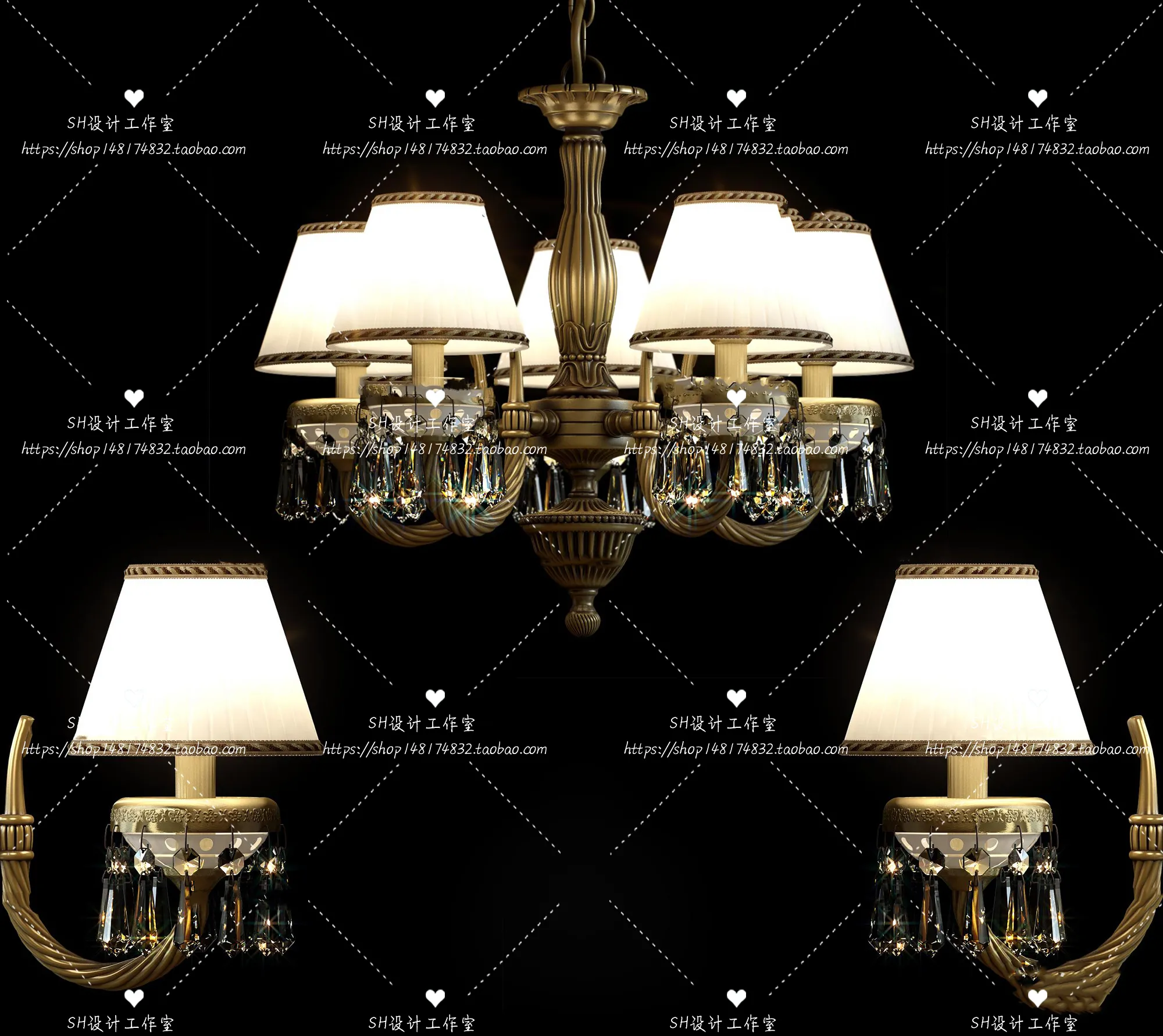 Lights – Chandelier 3D Models – 0194