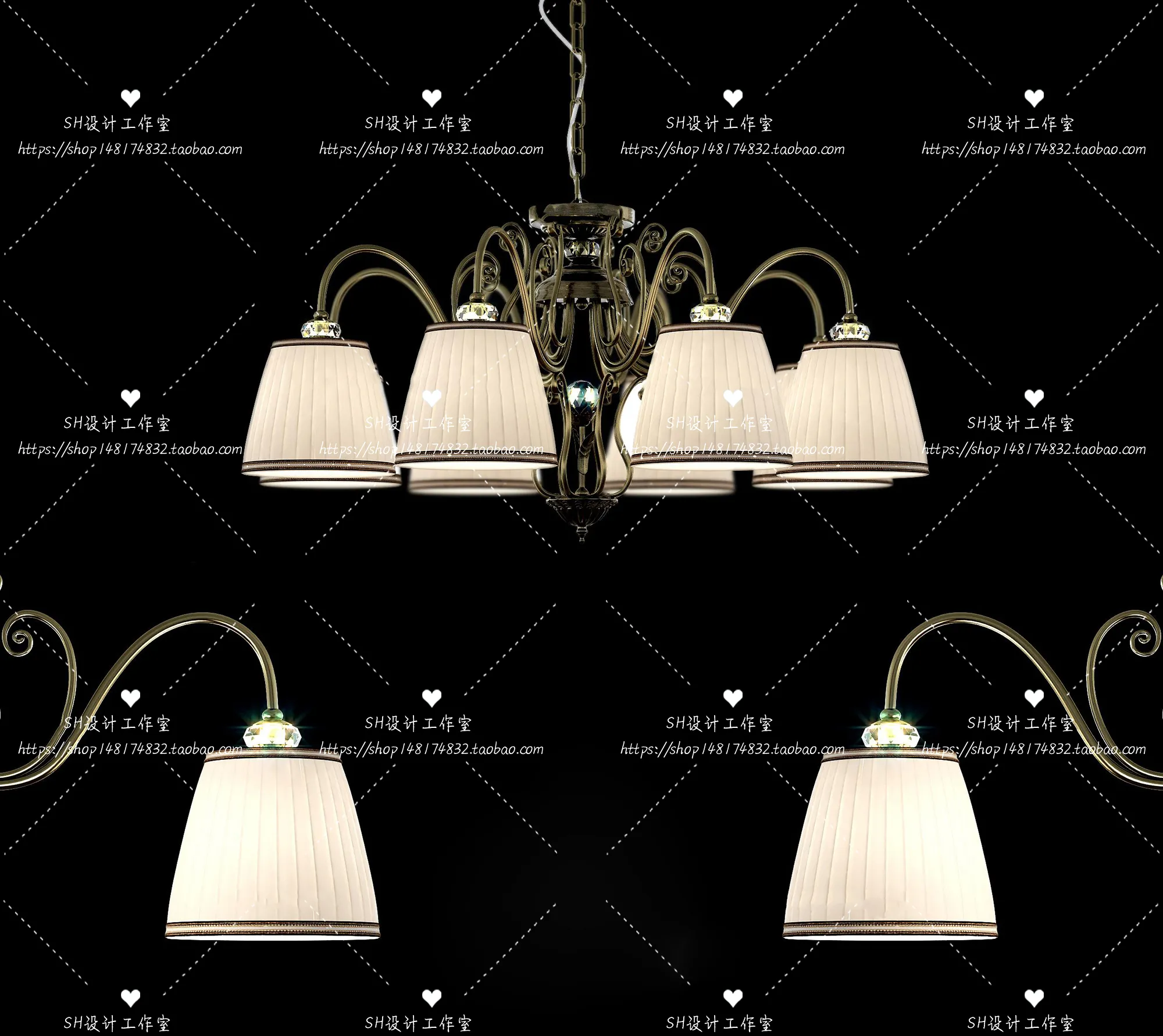 Lights – Chandelier 3D Models – 0195