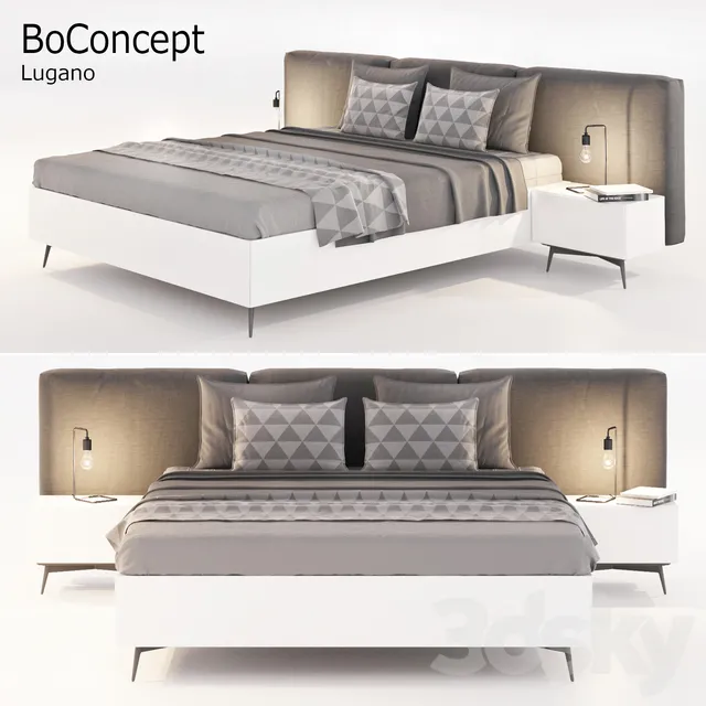 Furniture – Bed 3D Models – Boconcept Lugano