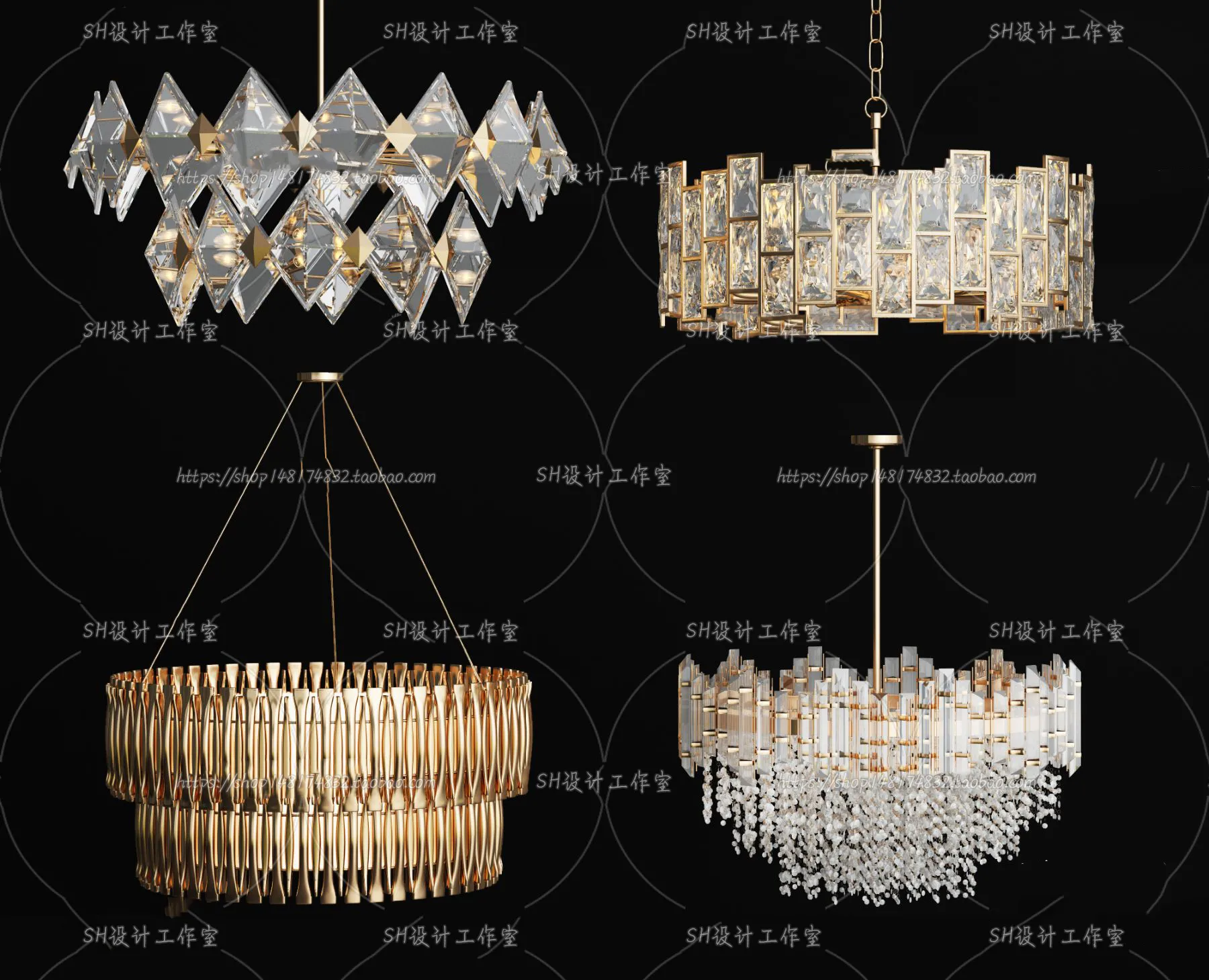 Lights – Chandelier 3D Models – 0217