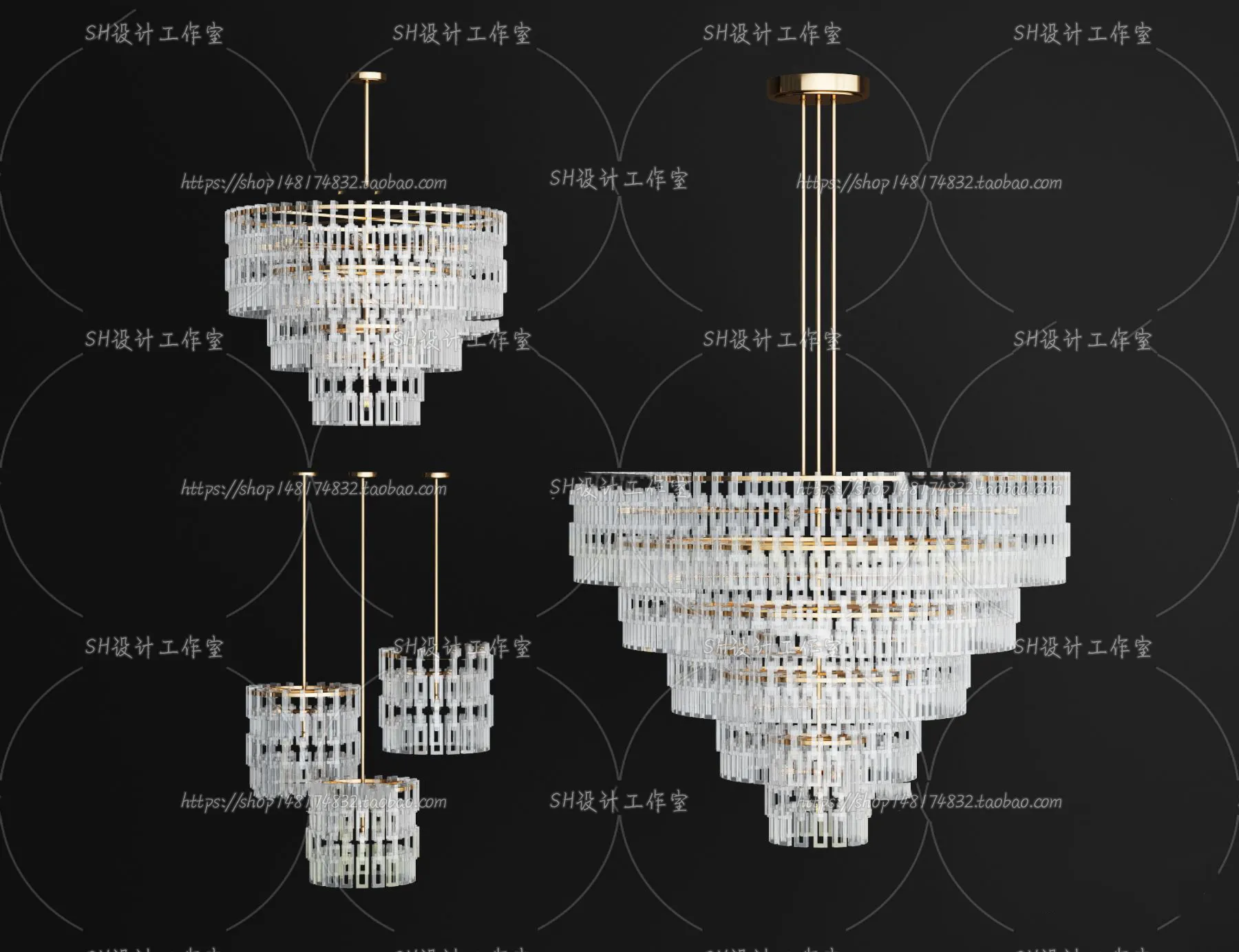 Lights – Chandelier 3D Models – 0218