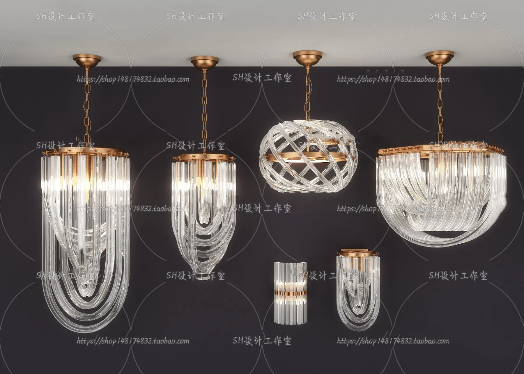 Lights – Chandelier 3D Models – 0220