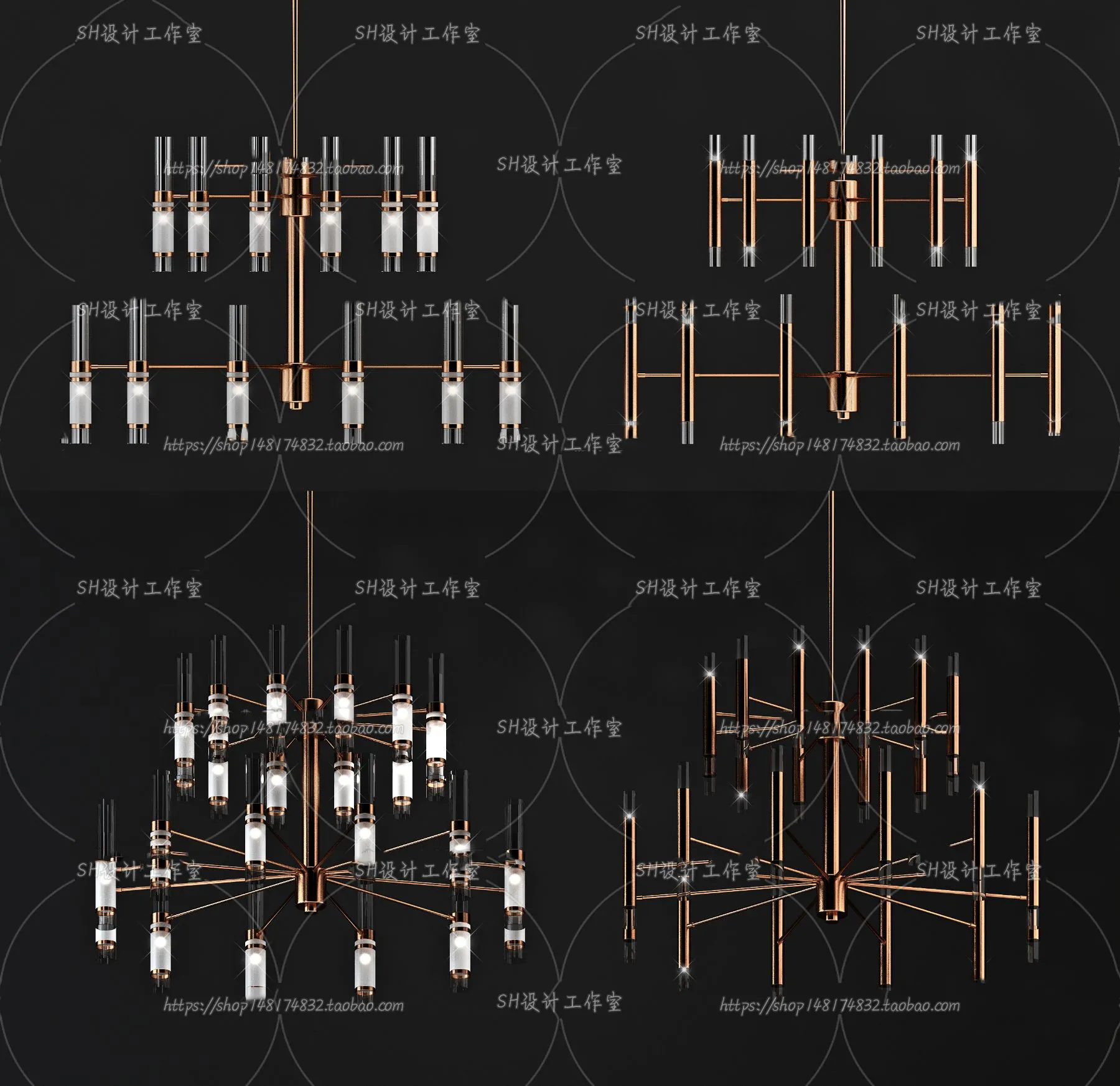 Lights – Chandelier 3D Models – 0222