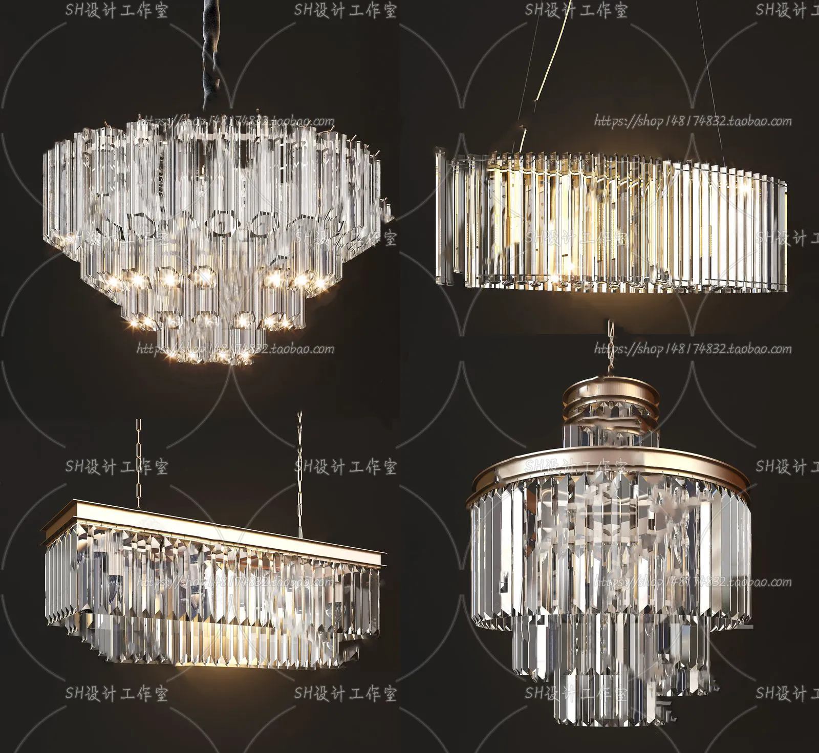 Lights – Chandelier 3D Models – 0223