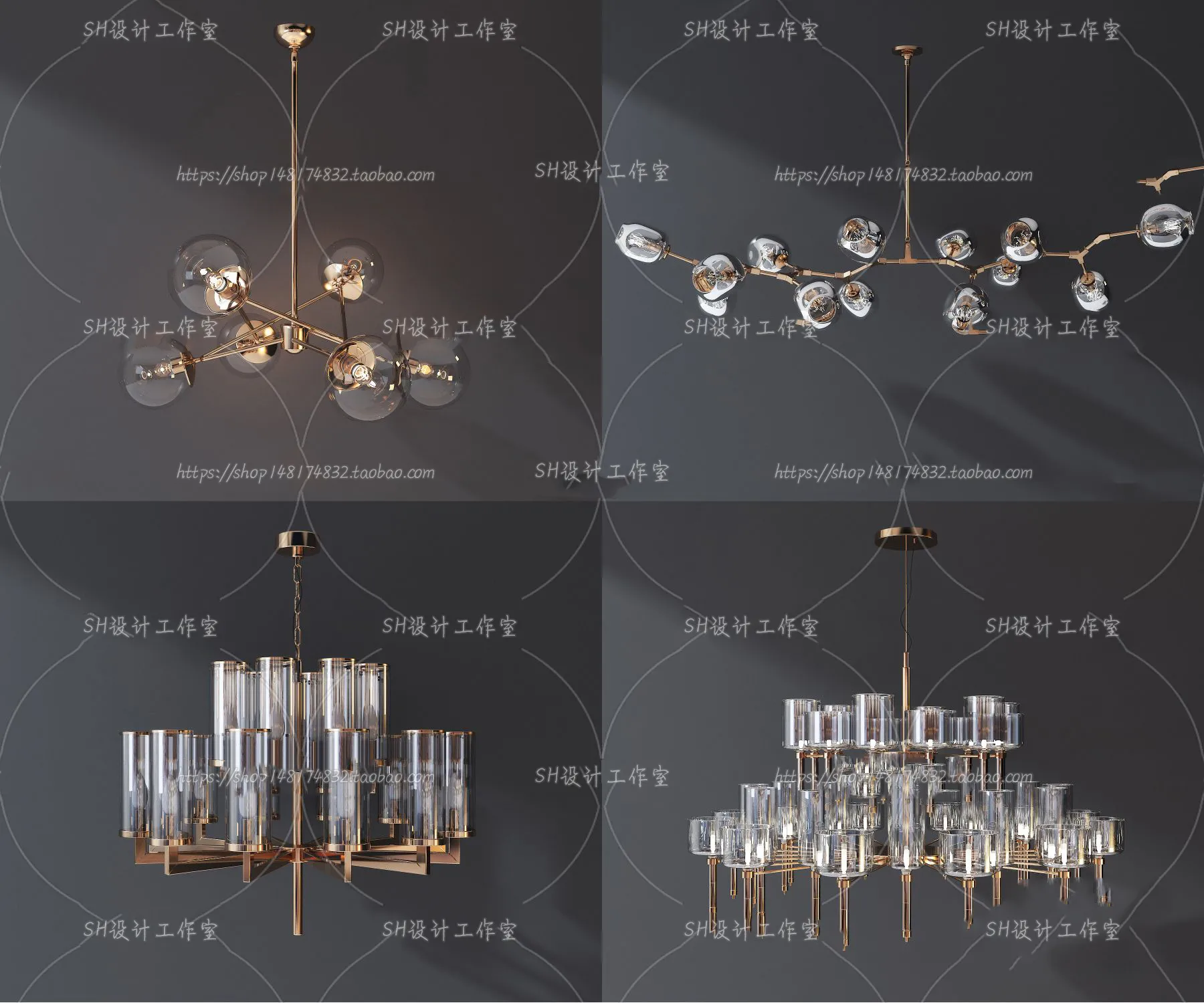 Lights – Chandelier 3D Models – 0224