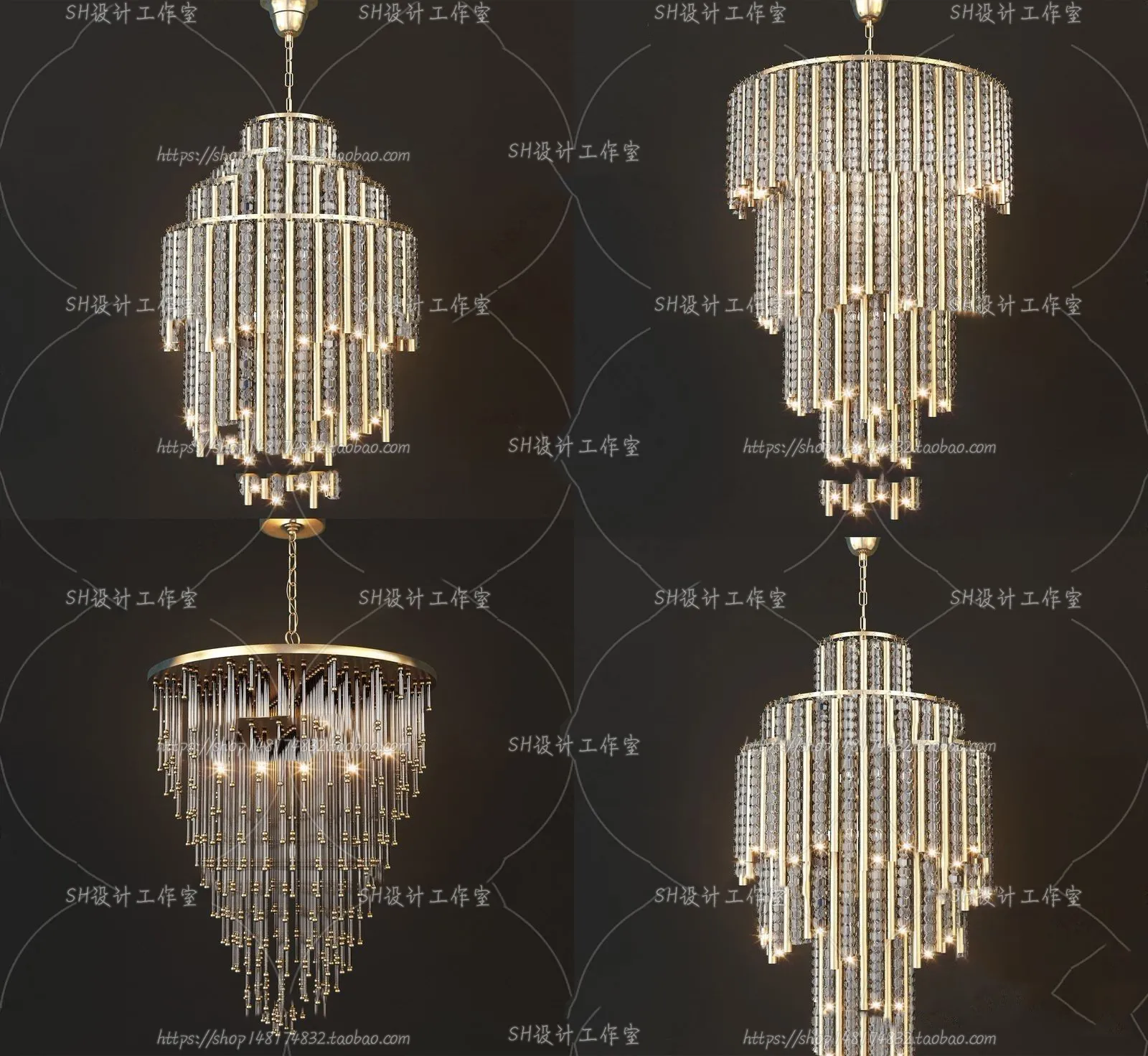 Lights – Chandelier 3D Models – 0227