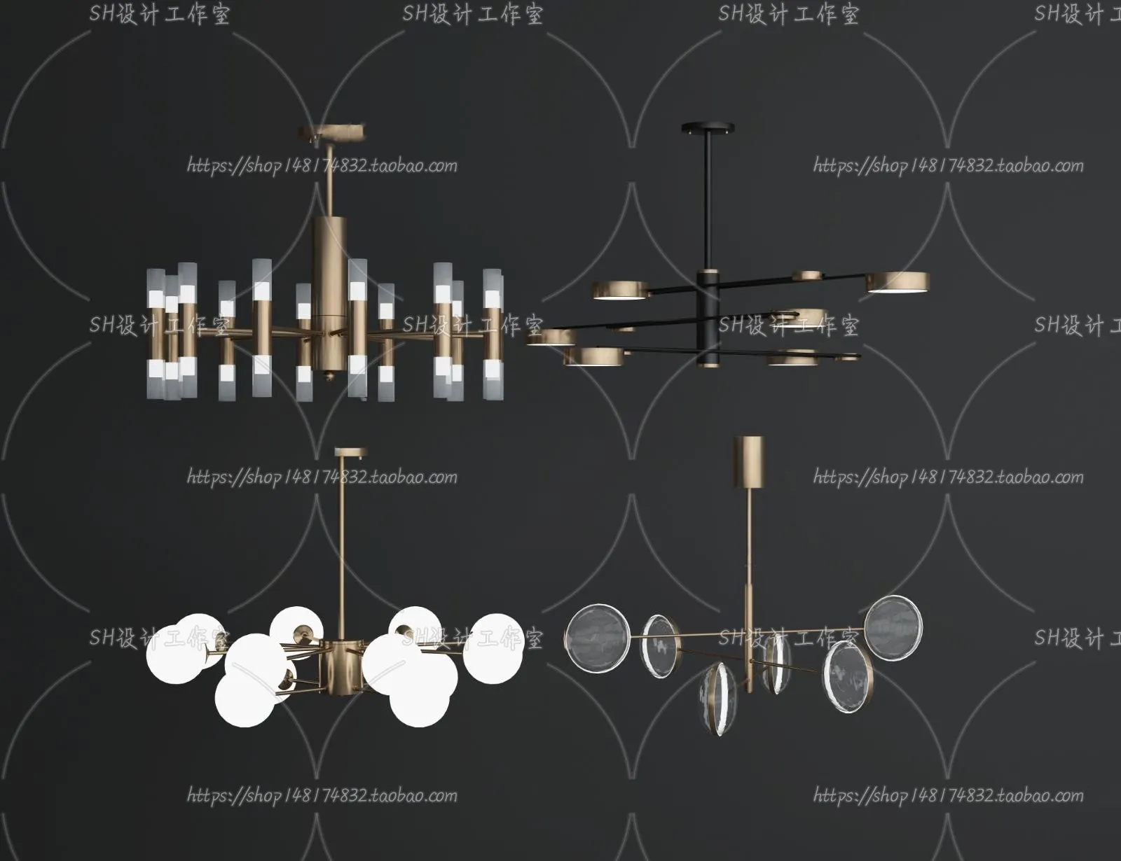 Lights – Chandelier 3D Models – 0229
