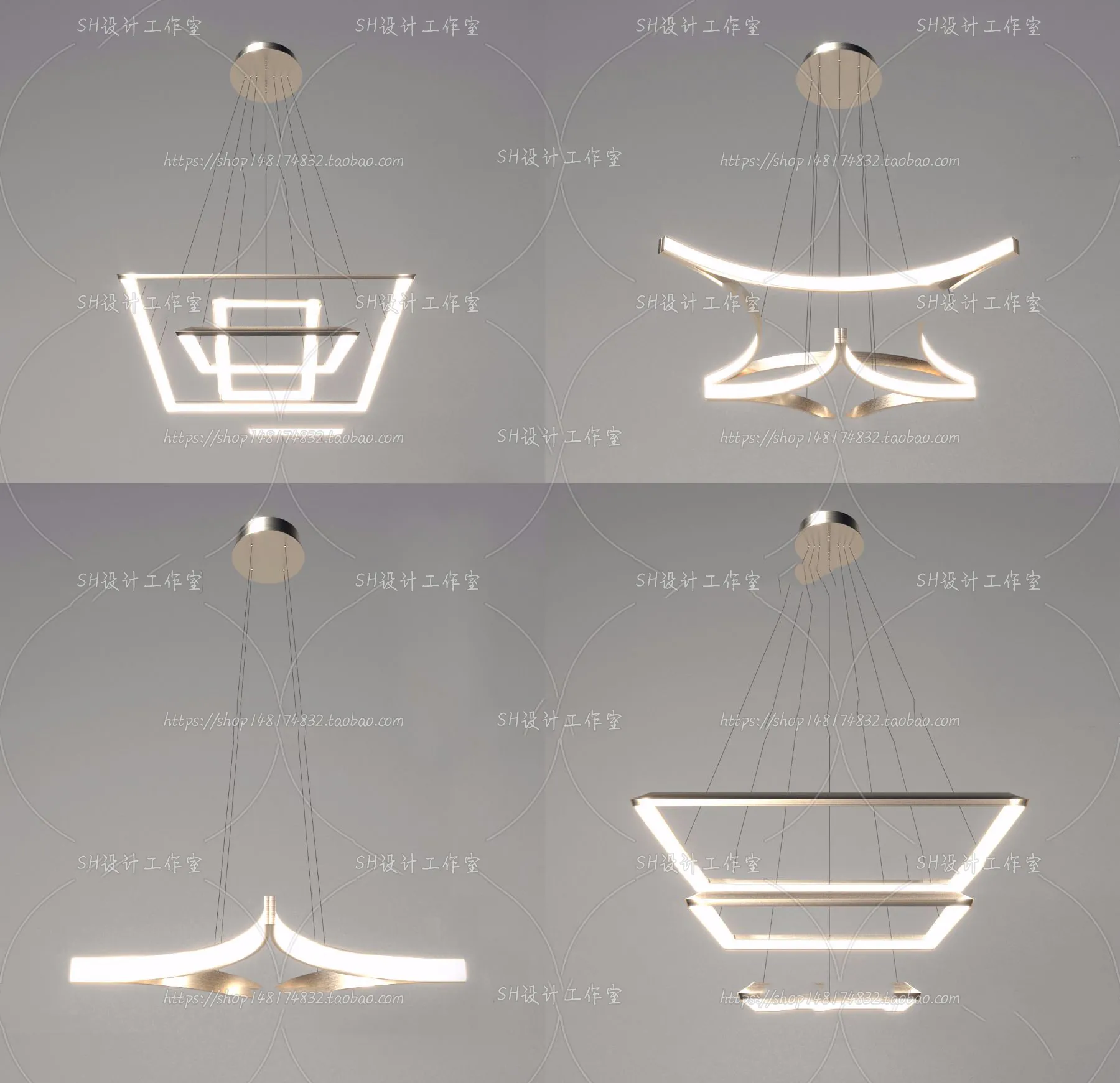 Lights – Chandelier 3D Models – 0236