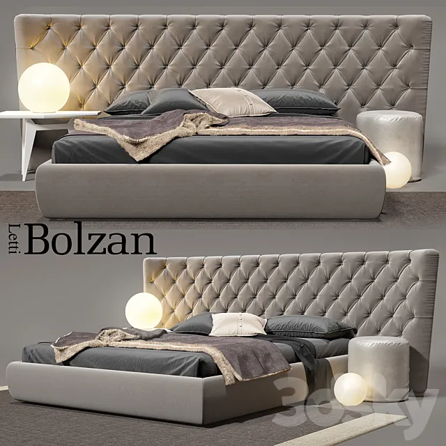 Furniture – Bed 3D Models – Bolzan Selene Large