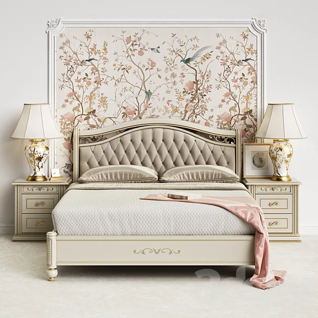 Furniture – Bed 3D Models – Camelgroup Siena Avorio bedroom