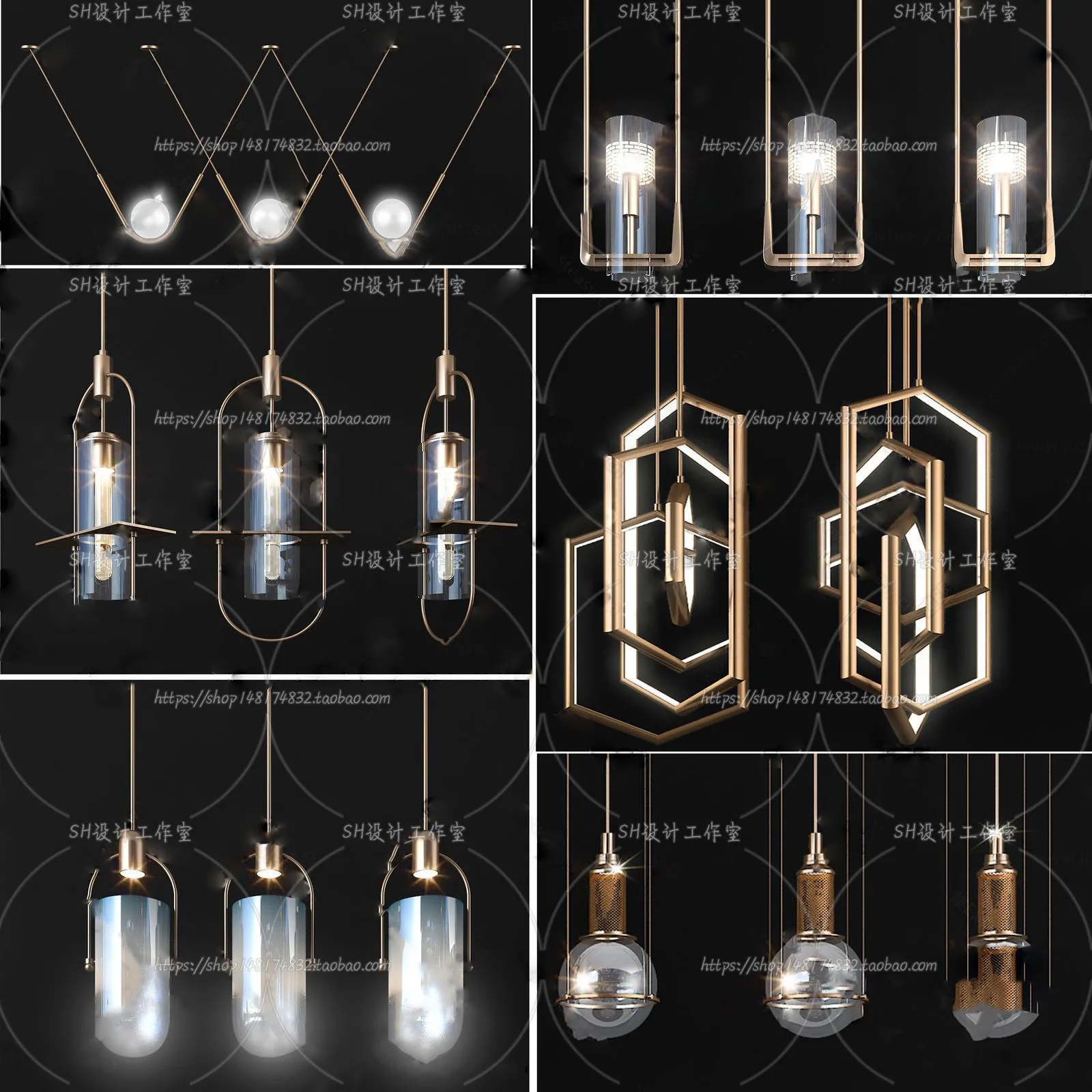 Lights – Chandelier 3D Models – 0360