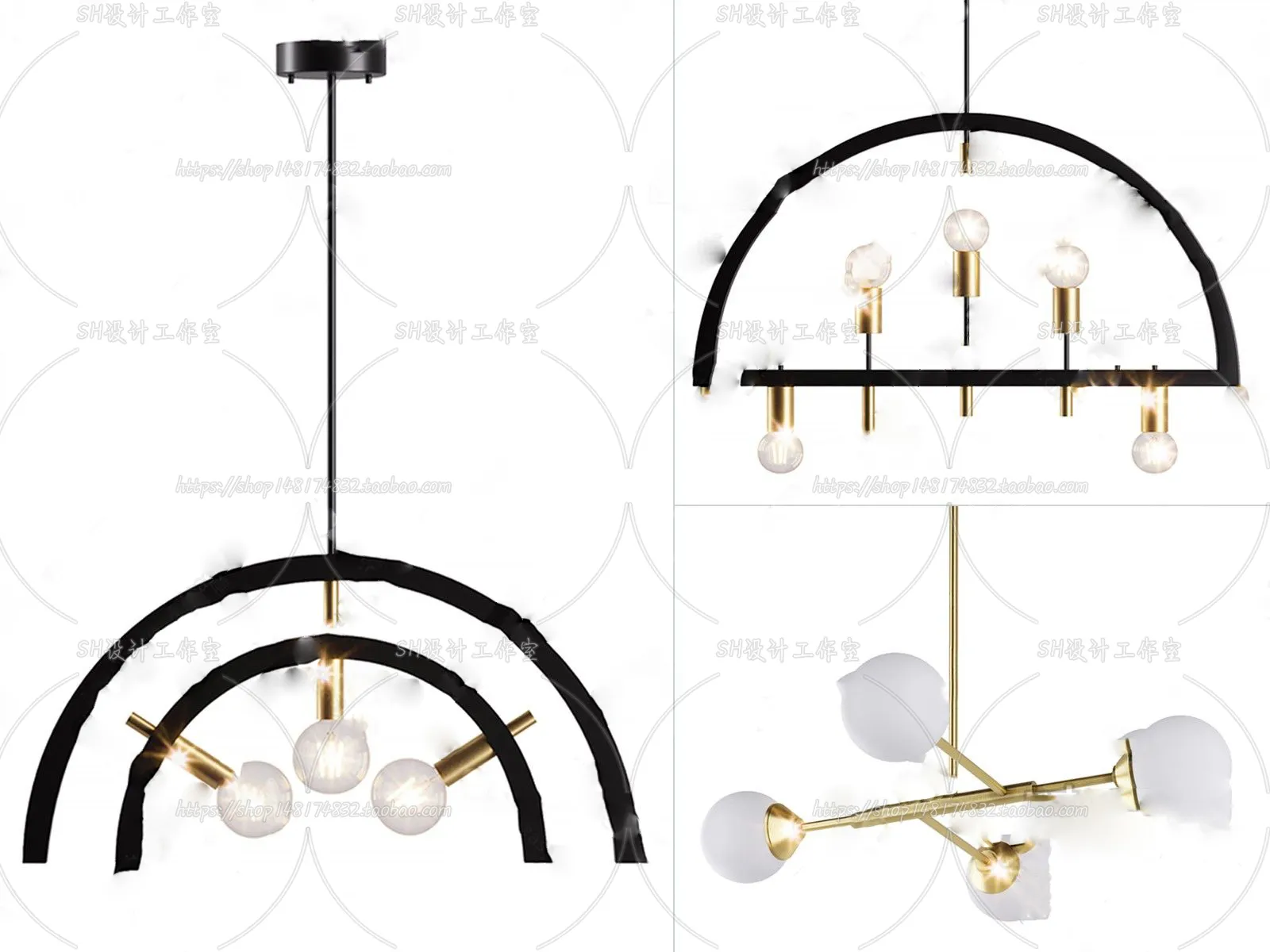 Lights – Chandelier 3D Models – 0400