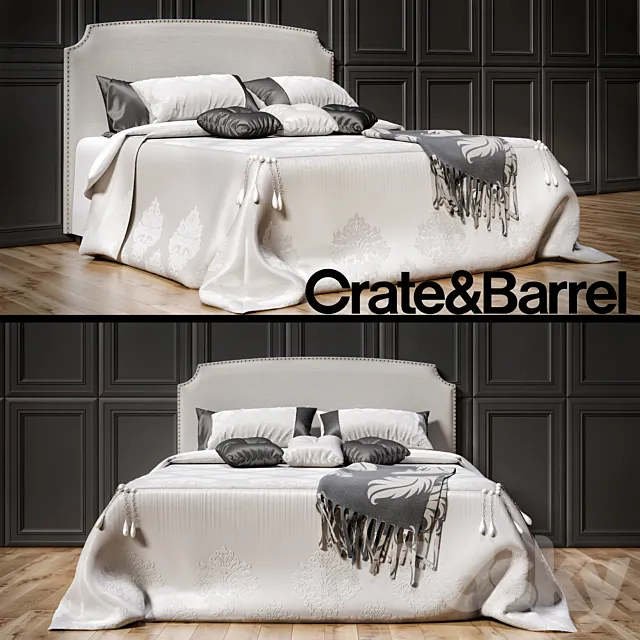 Furniture – Bed 3D Models – Curve Queen bed